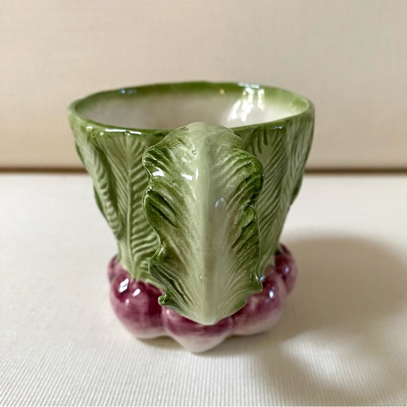 VINTAGE FITZ & FLOYD 1988 VEGETABLE GARDEN TURNIP MUG, HAND PAINTED - Picture 3 of 7